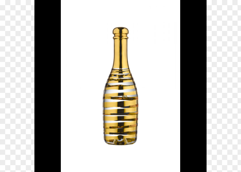 Champagne Gold Wine Bottle Cristal Kosta Glasbruk PNG