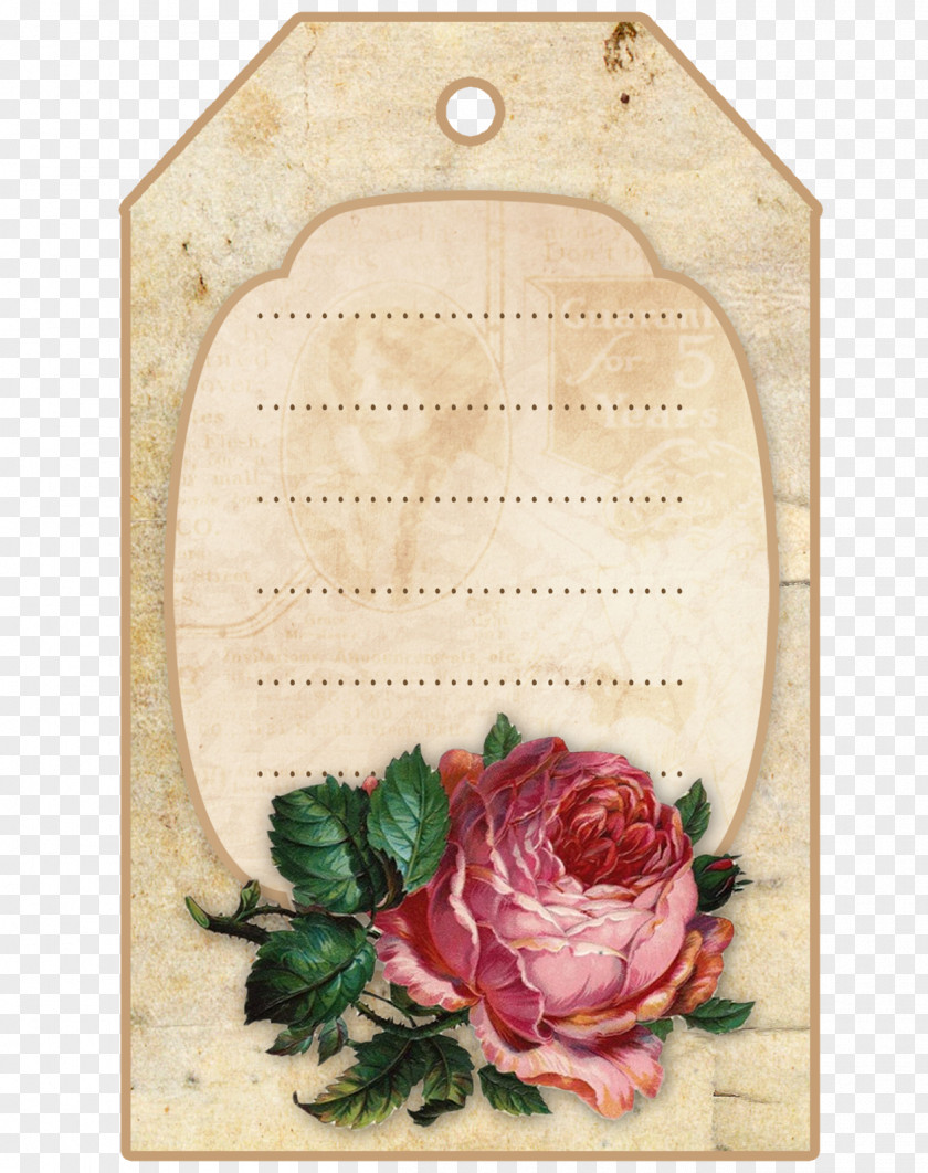 Handmade Flower Label Photography Decoupage PNG