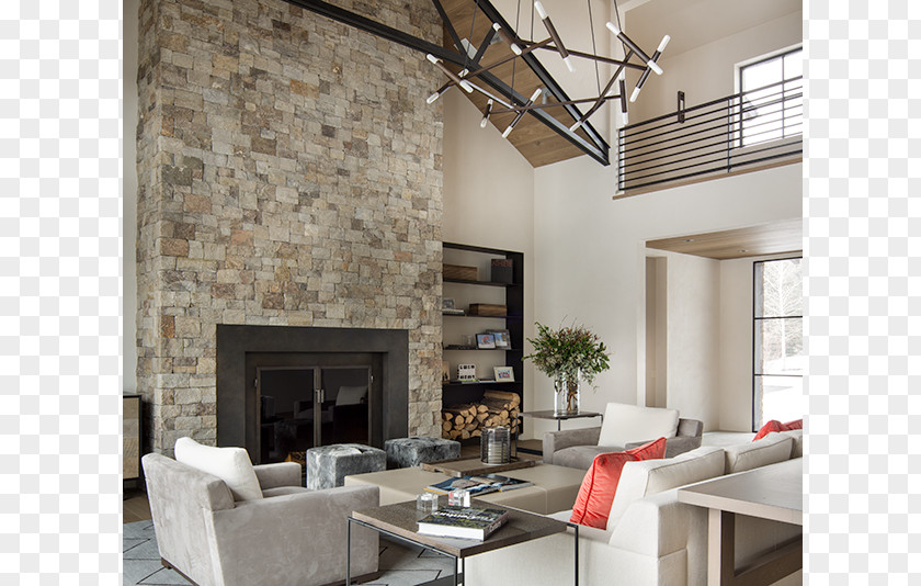 Living Room Interior Design Services Fireplace Wall PNG