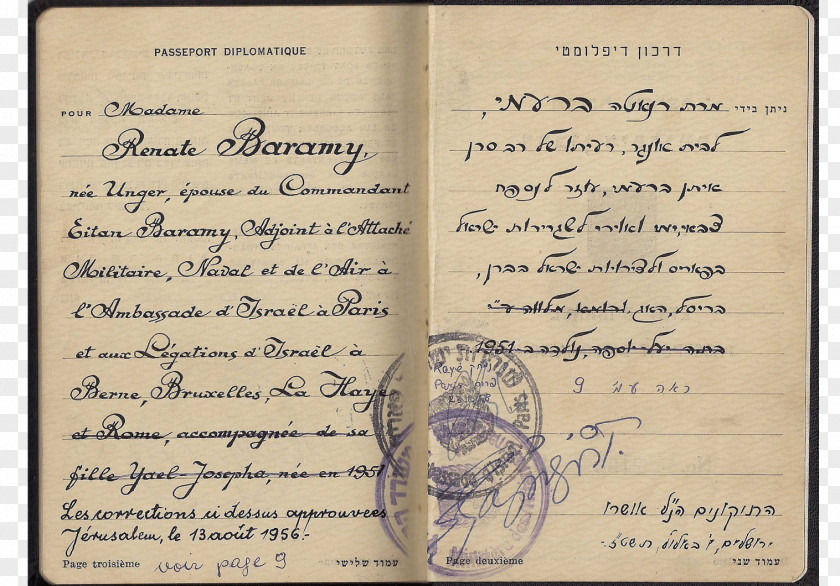 Passport Europe Israel Second World War First PNG