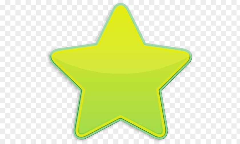 Symbol Star Green Yellow PNG