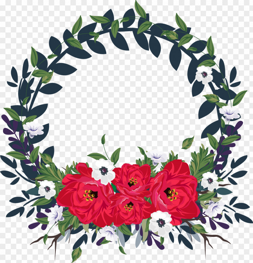 Vector Painted Garlands Flower PNG