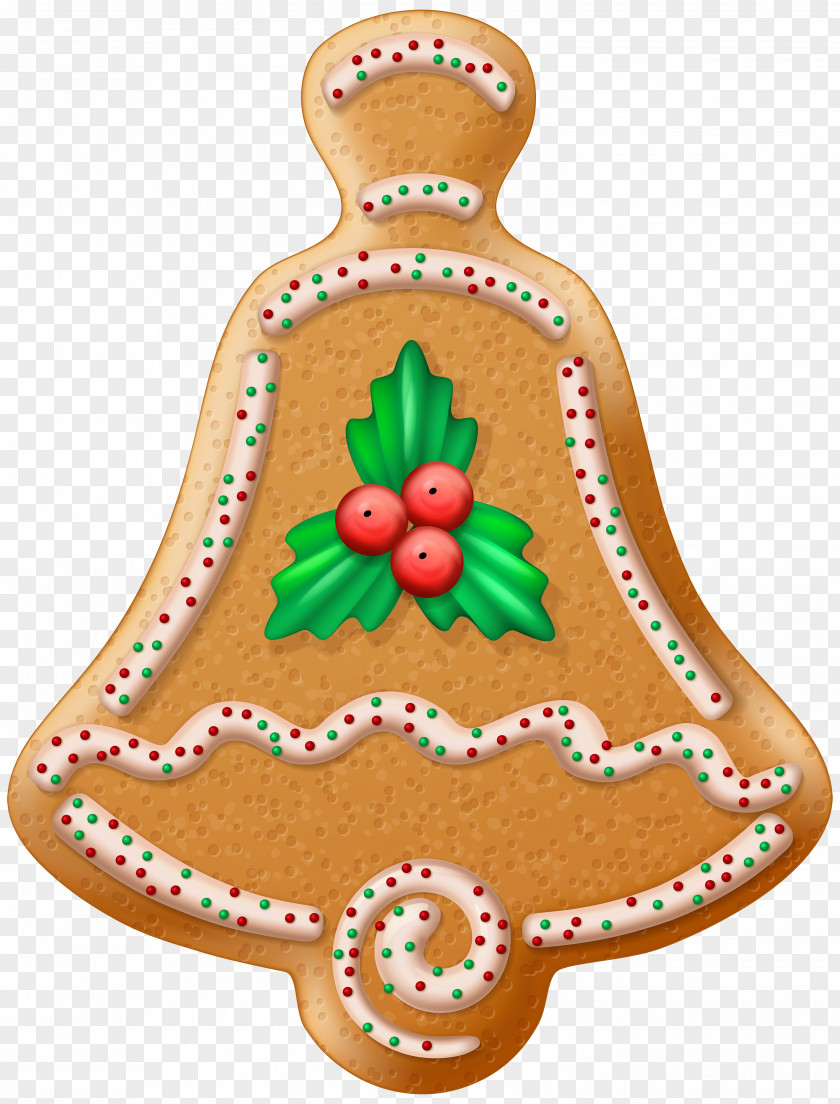 Christmas Cookie Bell Transparent Clip Art Image Gingerbread PNG