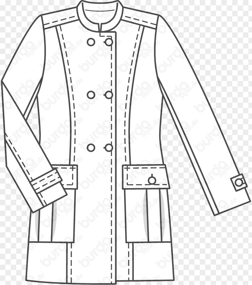 Jacket Burda Style Sewing Magazine Pattern PNG
