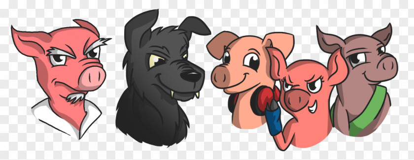 Three Little Pigs] Dog Canidae Donkey Snout Shoe PNG