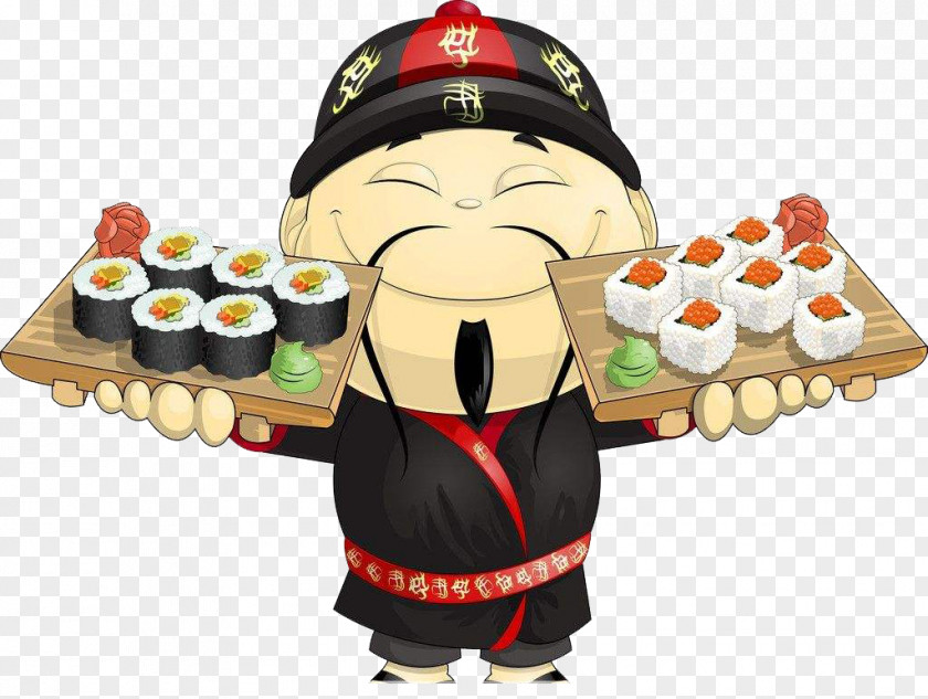 Anitsocial Cartoon Japanese Cuisine Asian Sushi Chef Itamae PNG