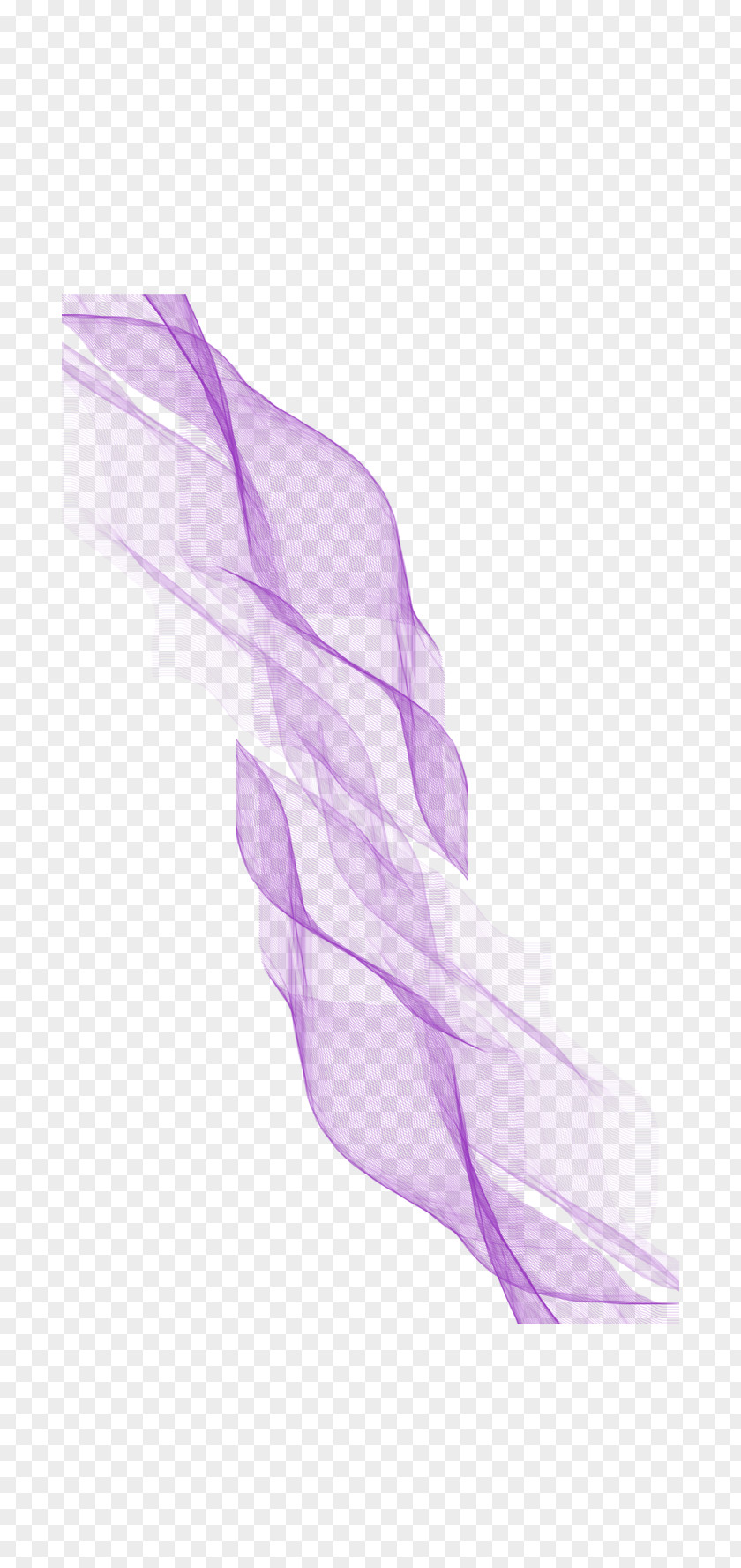 Gentle Floating Ribbon Purple Computer File PNG