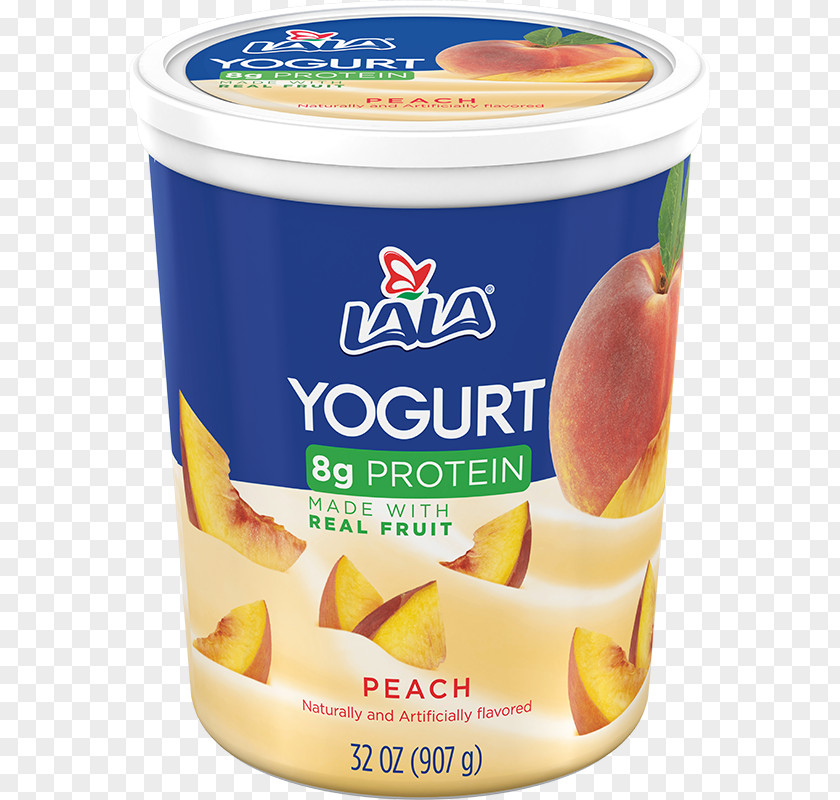 Peach Yogurt Smoothie Flavor Fluid Ounce Yoghurt Grupo Lala PNG