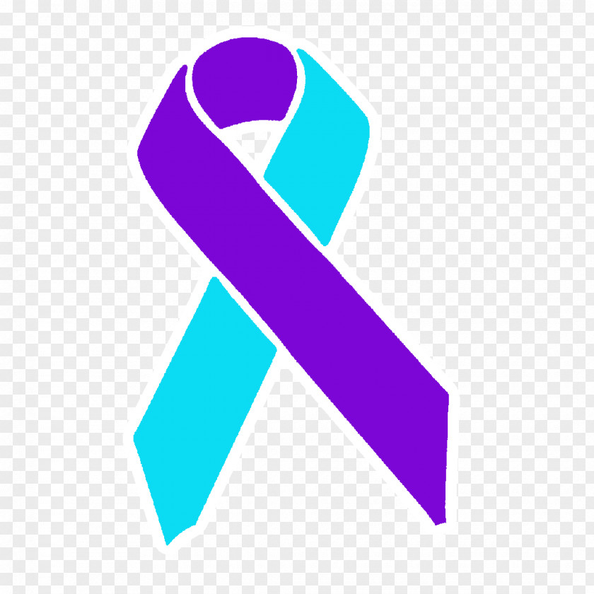 Slouch Ornament Awareness Ribbon Black Blue Purple PNG