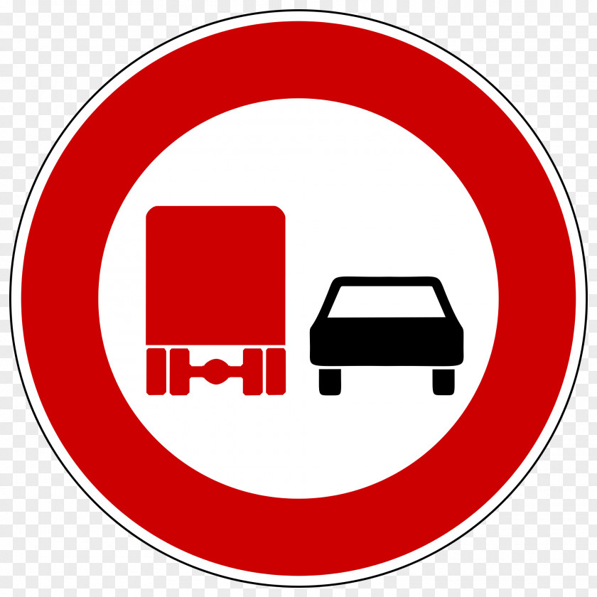 Street Sign Car Overtaking Truck Traffic PNG