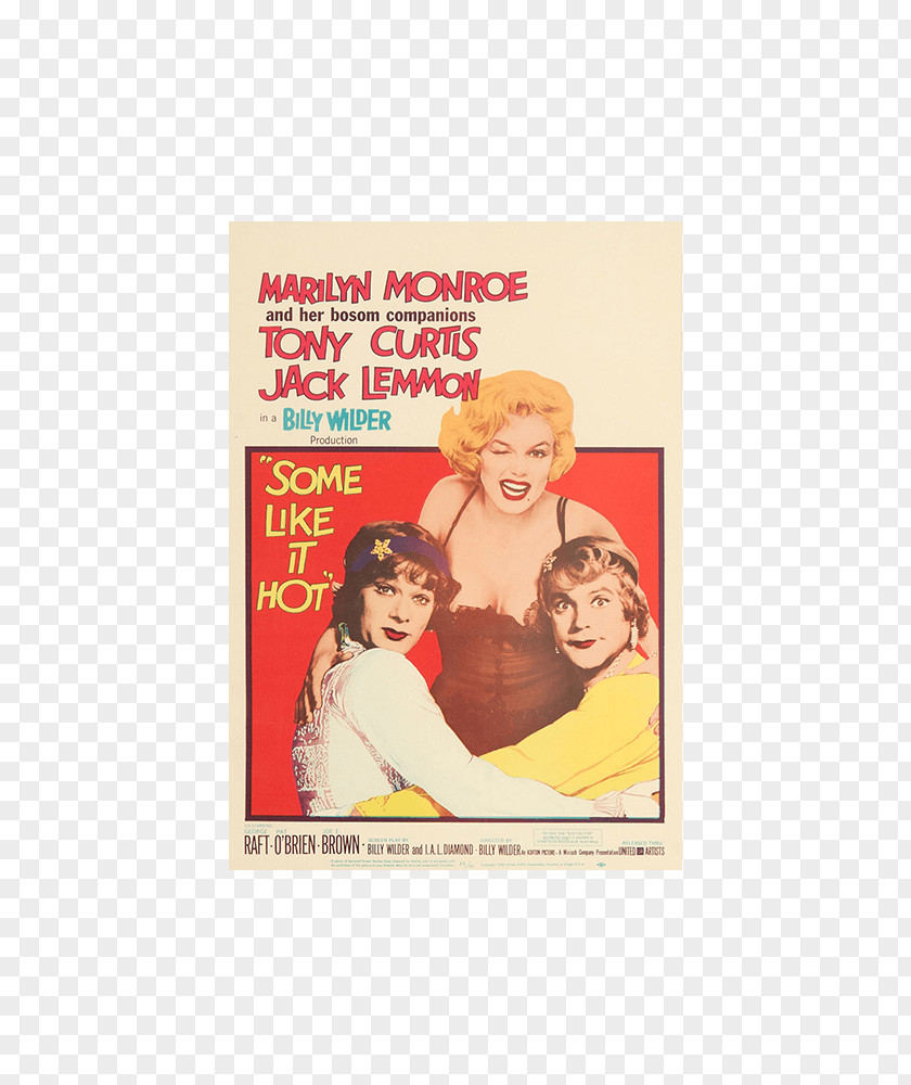 Marlin Monro Marilyn Monroe Some Like It Hot Poster Tony Curtis Jack Lemmon PNG