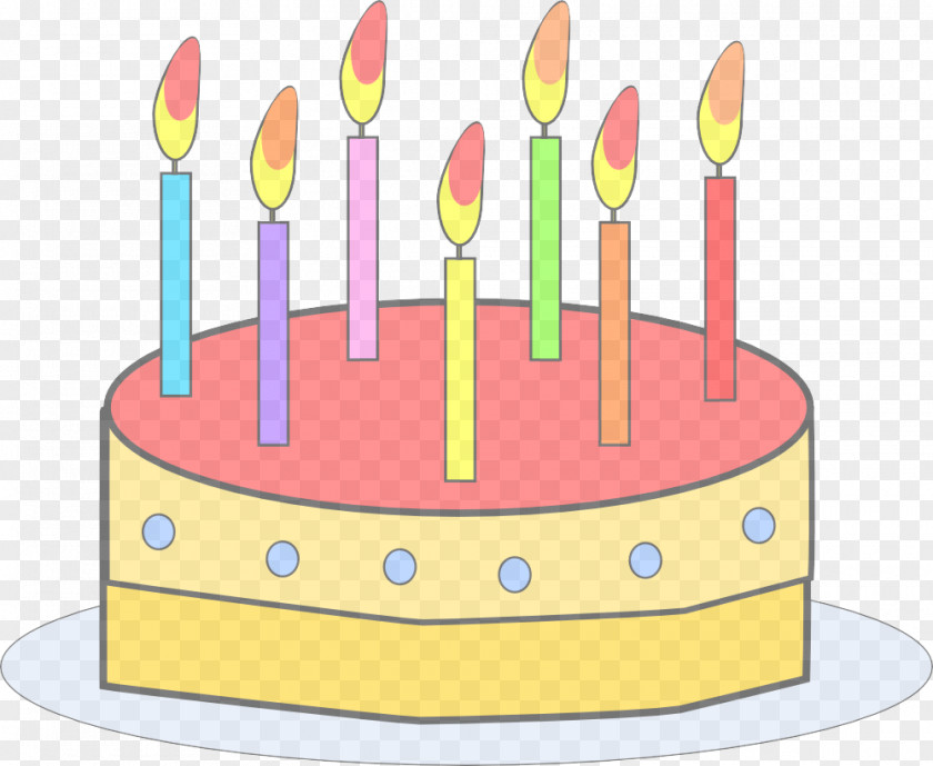 Pink Baked Goods Birthday Candle PNG