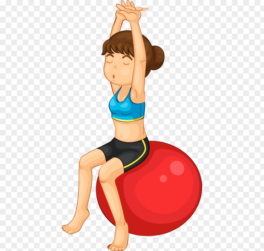 Woman Doing Yoga Royalty-free Physical Fitness Exercise Ball Illustration PNG