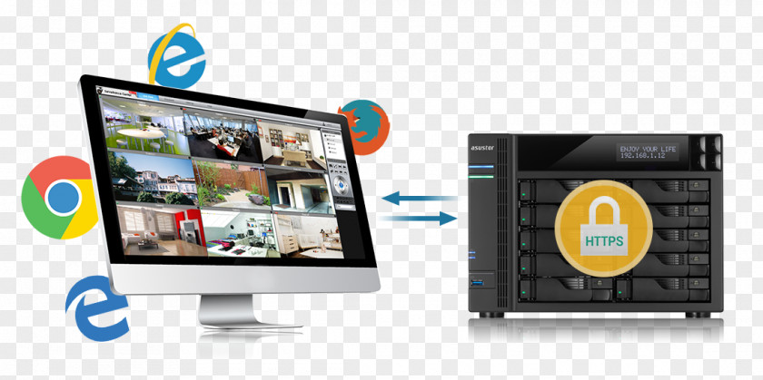 Connections Asustor AS5010T Computer Monitors Network Storage Systems ASUSTOR AS5108T Hardware PNG