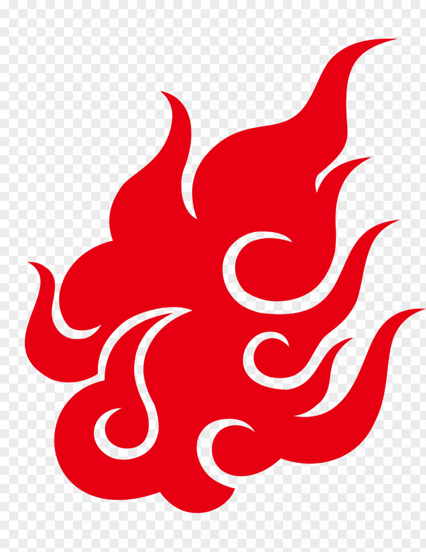 Flowing Red Flame Fire Shape Clip Art PNG