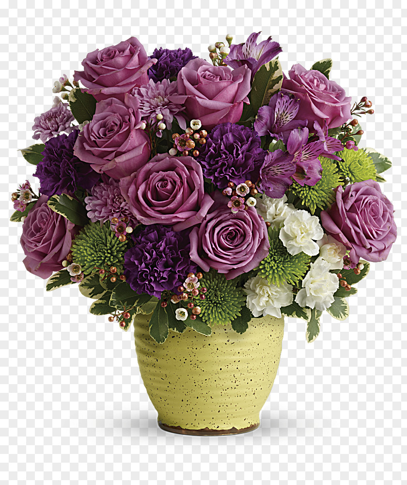 Glazed Vase Flower Bouquet Carnation Purple Floristry PNG