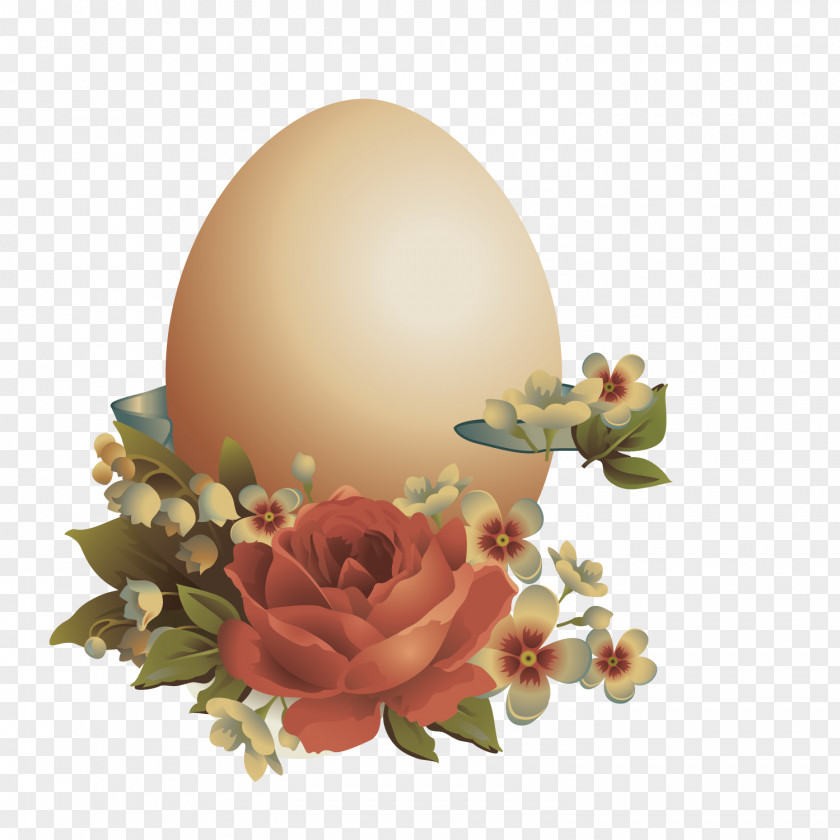 Thanksgiving Flowers Decorated With Eggs PNG