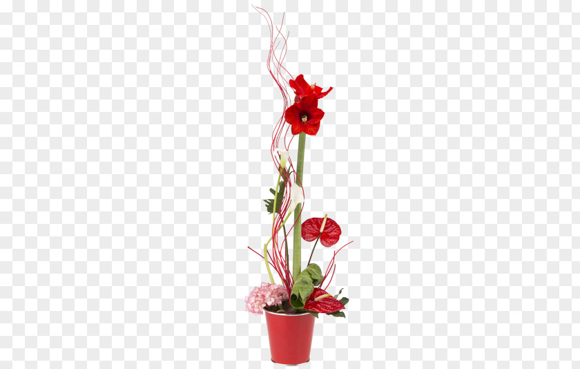 Vase Floral Design Cut Flowers Jersey Lily PNG