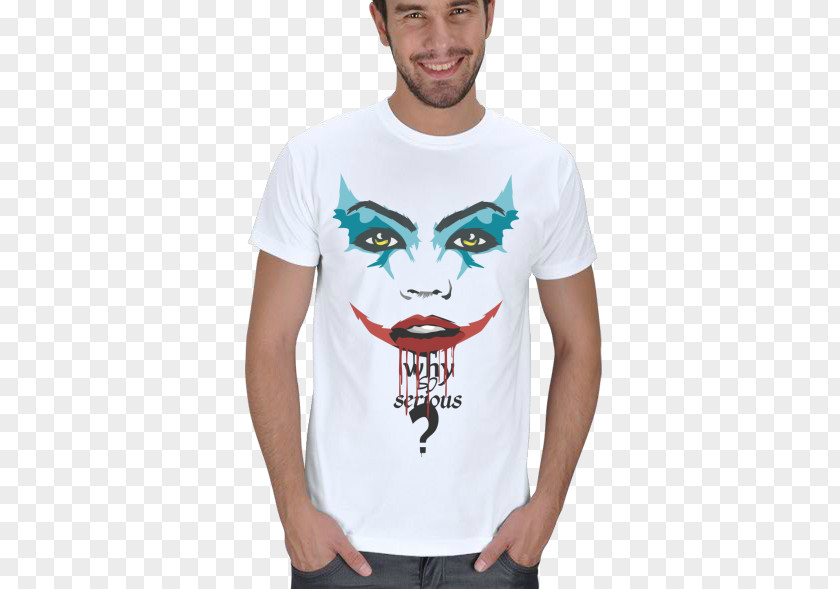 Why So Serious T-shirt Sleeve Crew Neck Cotton PNG