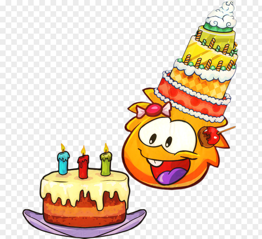 Baking Party Cartoon Birthday Cake PNG