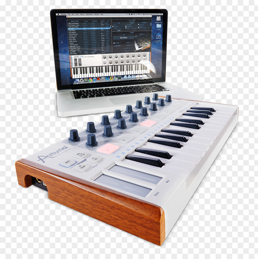 Musical Instruments Digital Piano MIDI Controllers Arturia MiniLab MKII Keyboard PNG