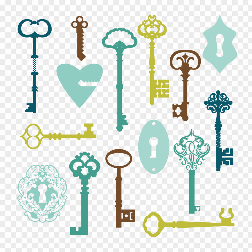 Vector Lovely Pattern Retro Flat Key Photography Clip Art PNG