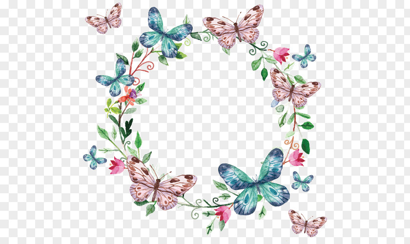 Butterfly Picture Frames Flower Design Scrapbooking PNG