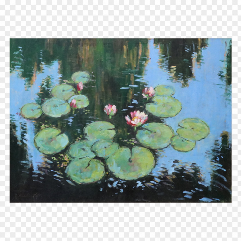 Water Lilies Painting Art Museum Acrylic Paint Work Of PNG