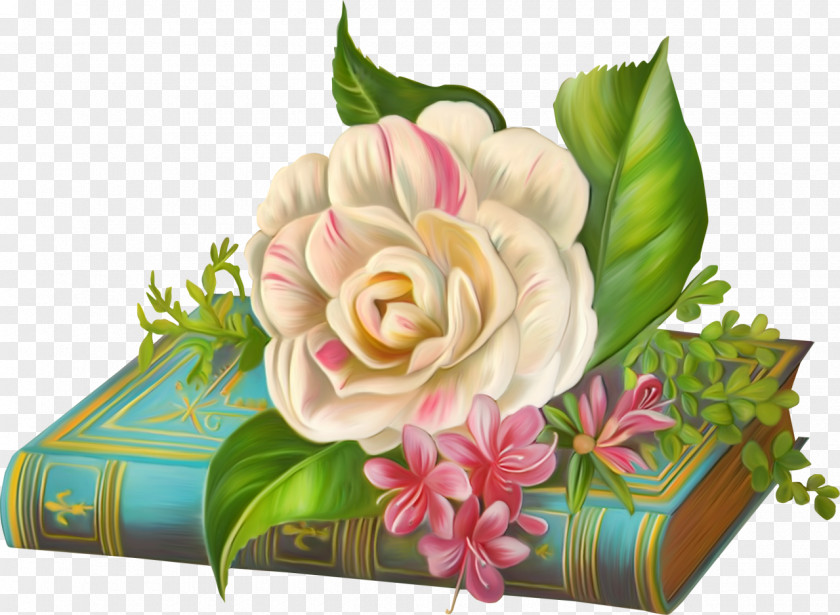 Floral Painting Flower Garden Roses Design PNG