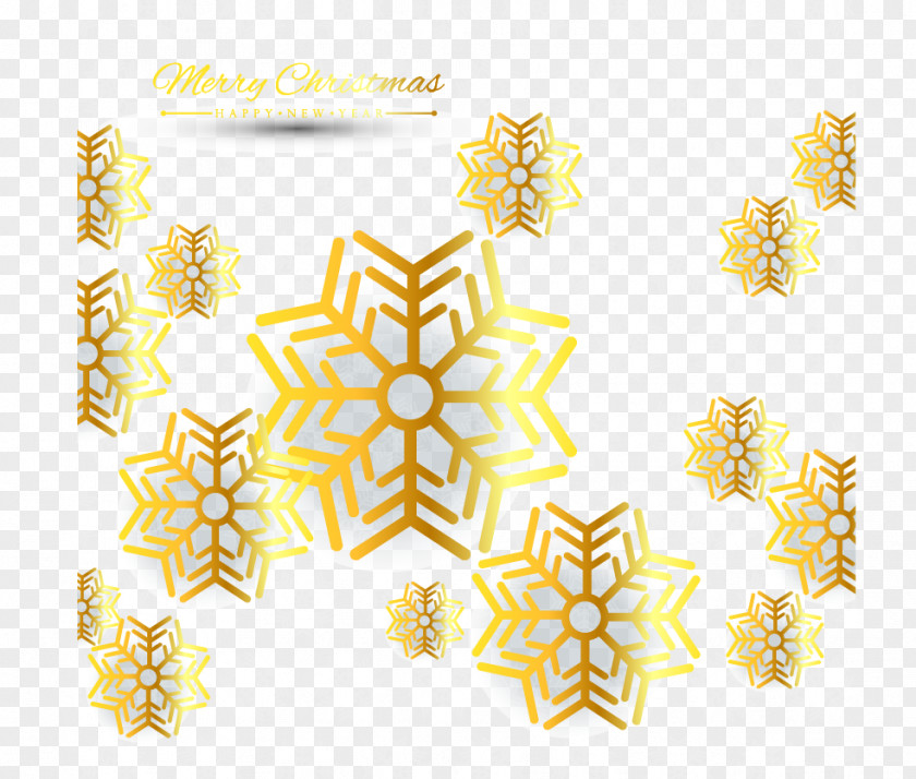 Golden Snowflake Background Light PNG