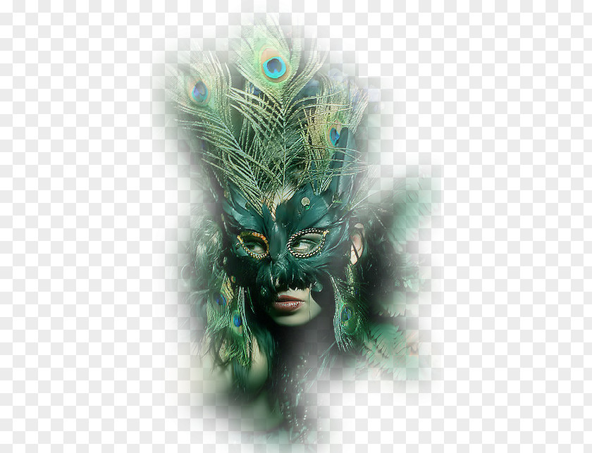 Mask Feather Venice Carnival Costume PNG