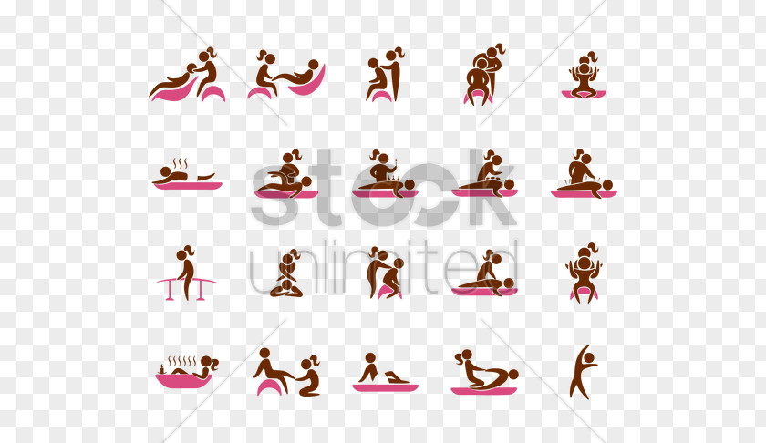 Massage Spa Pink M Shoe Line Clip Art PNG