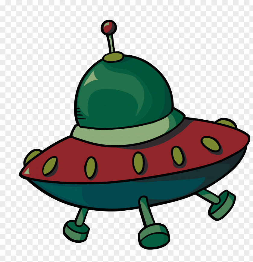 Vector Sci-Fi Spacecraft Ufo Cartoon Clip Art PNG