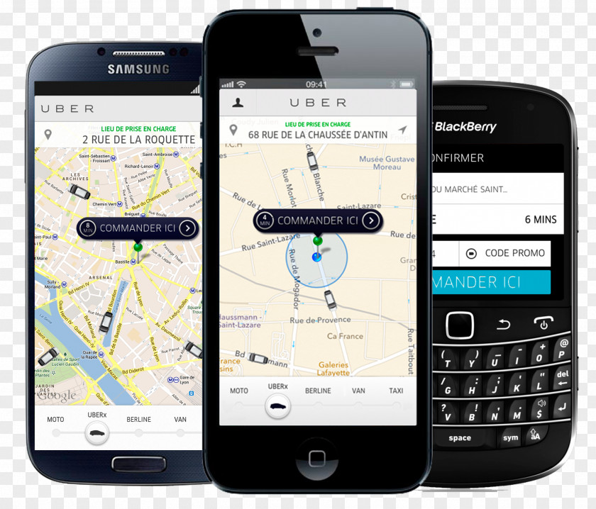 Connecting Uber Taxis Feature Phone Smartphone Handheld Devices IPhone PNG