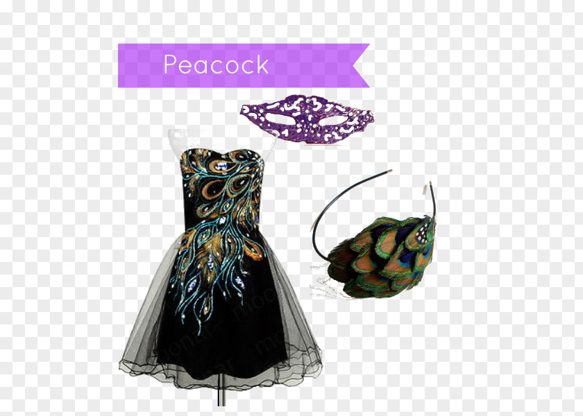 Peafowl Wedding Dress Prom Party Formal Wear PNG