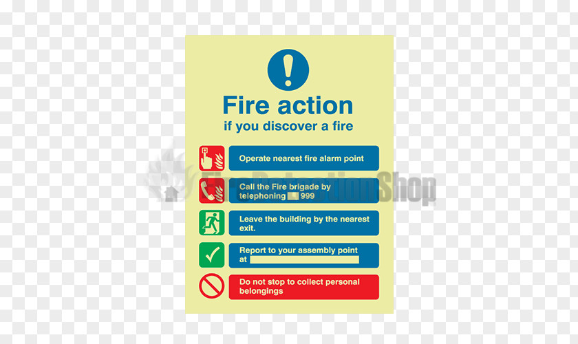 Fire Safety Manual Alarm Activation Emergency Evacuation Signage PNG