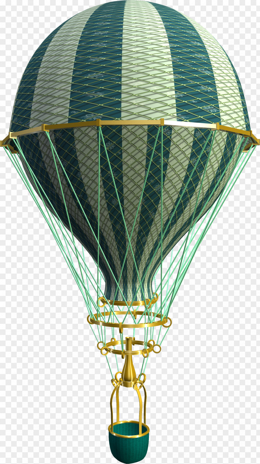 Green Mesh Hot Air Balloon Material Free To Pull Flight Aerostat PNG
