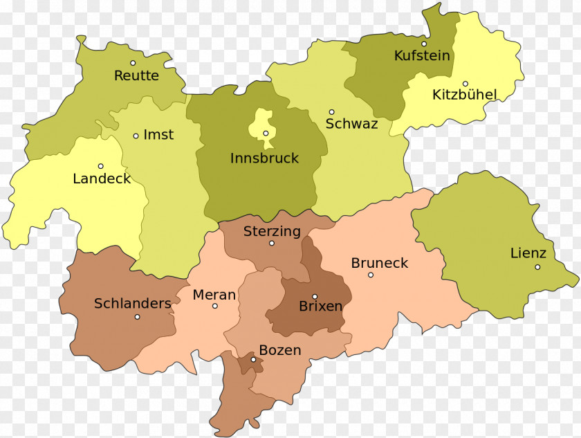 Map County Of Tyrol Schützen South PNG