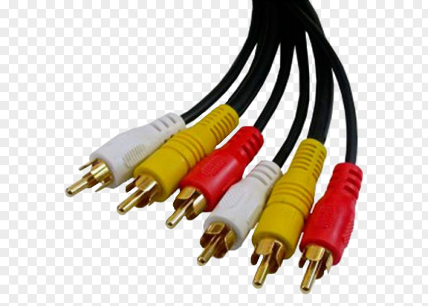 Stereo Coaxial Cable Electrical RCA Connector Audio Component Video PNG