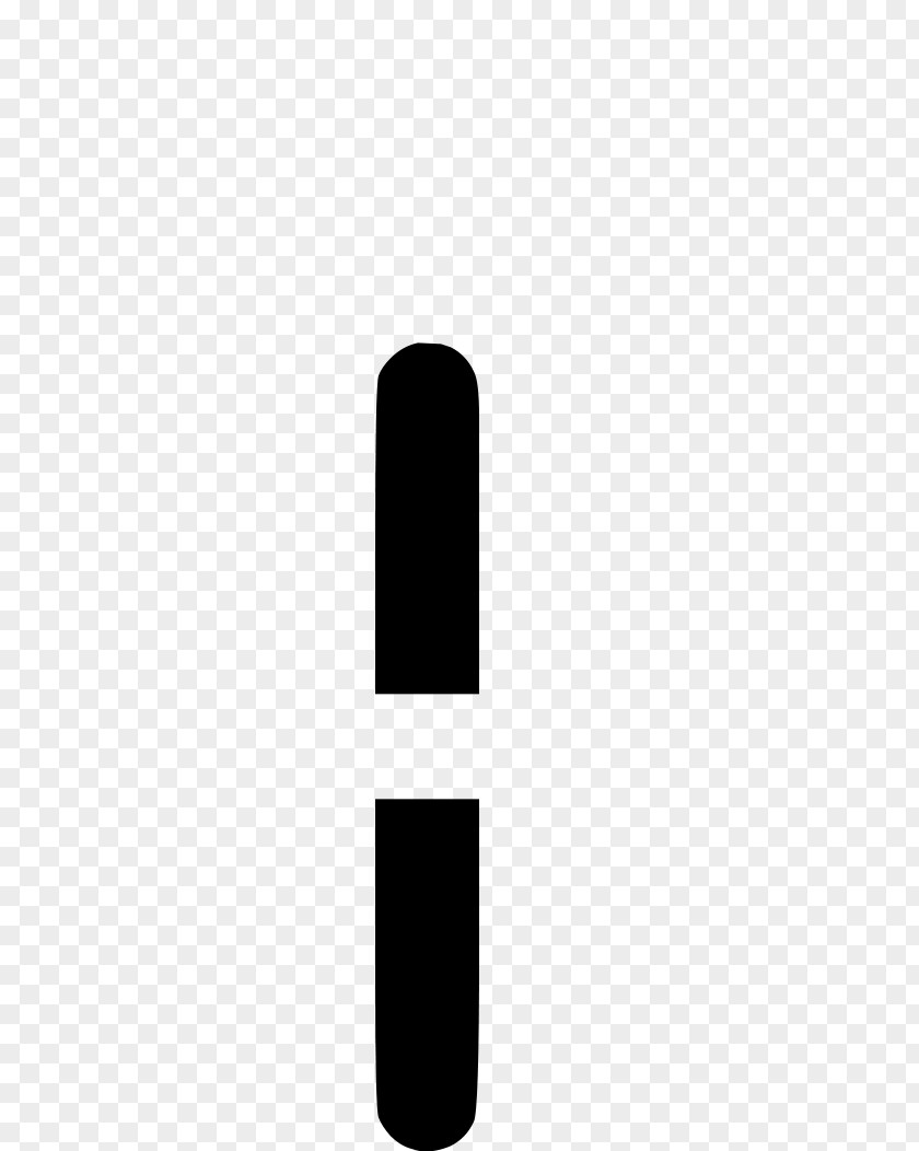 Vertical Line Bar OCR-A Character Font PNG