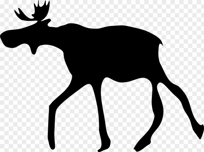 Animal Silhouettes Elk Deer Moose Clip Art PNG