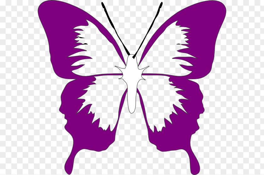 Purple Butterfly Clip Art PNG