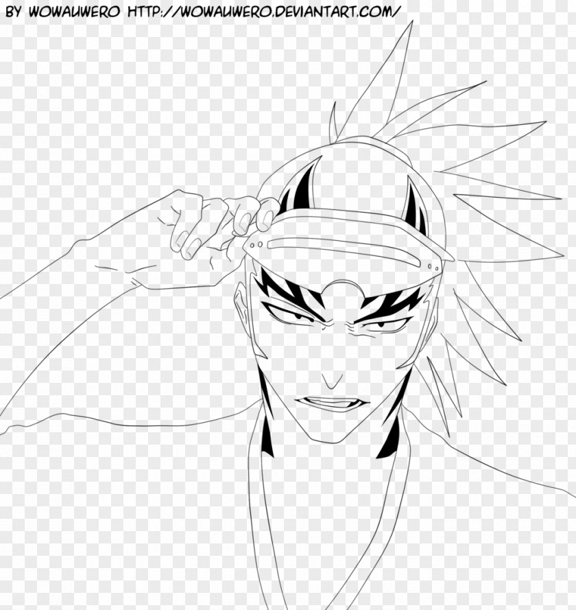 Renji Abarai Line Art Heru42 Sketch PNG