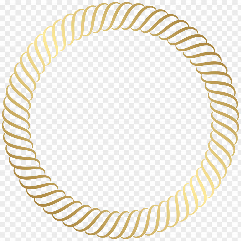 Round Gold Border Clip Art Image PNG