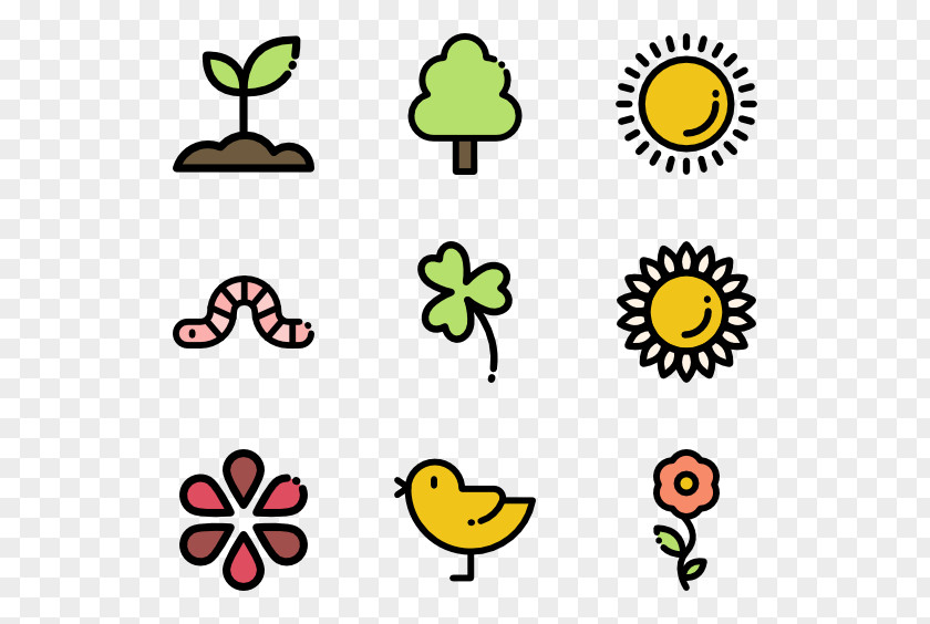 Spring Flower Whirlwind Smiley Happiness Cartoon Clip Art PNG