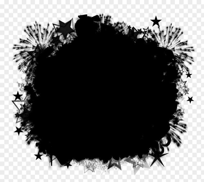 Blackandwhite Black Circle Leaf PNG