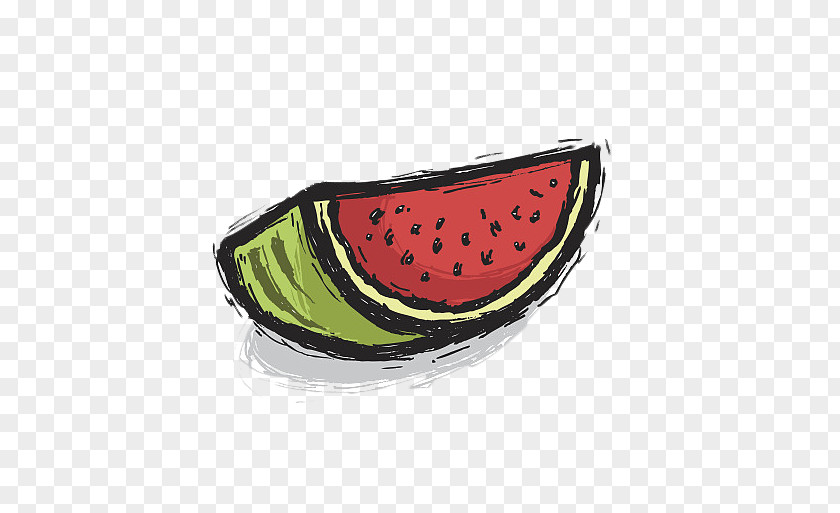 Hand Painted A Watermelon Drawing Illustration PNG