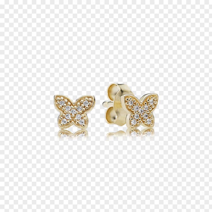 Gold The Earring Pandora Cubic Zirconia PNG