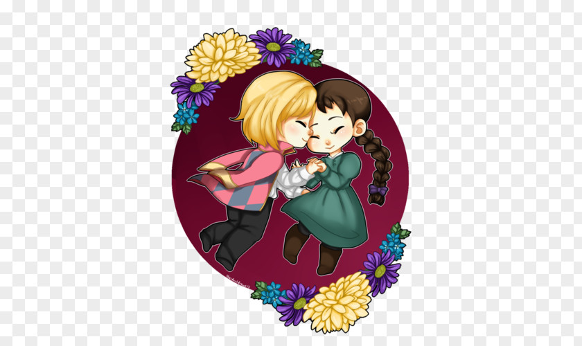 Howl Wizard Howl's Moving Castle Fan Art Drawing Floral Design PNG