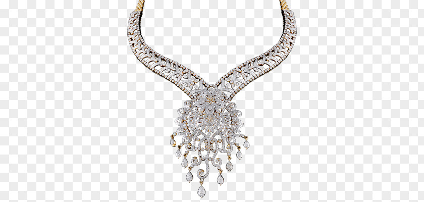 Necklace Body Jewellery Silver Diamond PNG